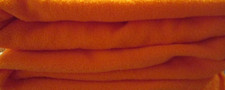 Blizzard Pre-Cut Orange PLUSH Fleece Fabric - 2 pieces - Total of 1.6 yds - NEW