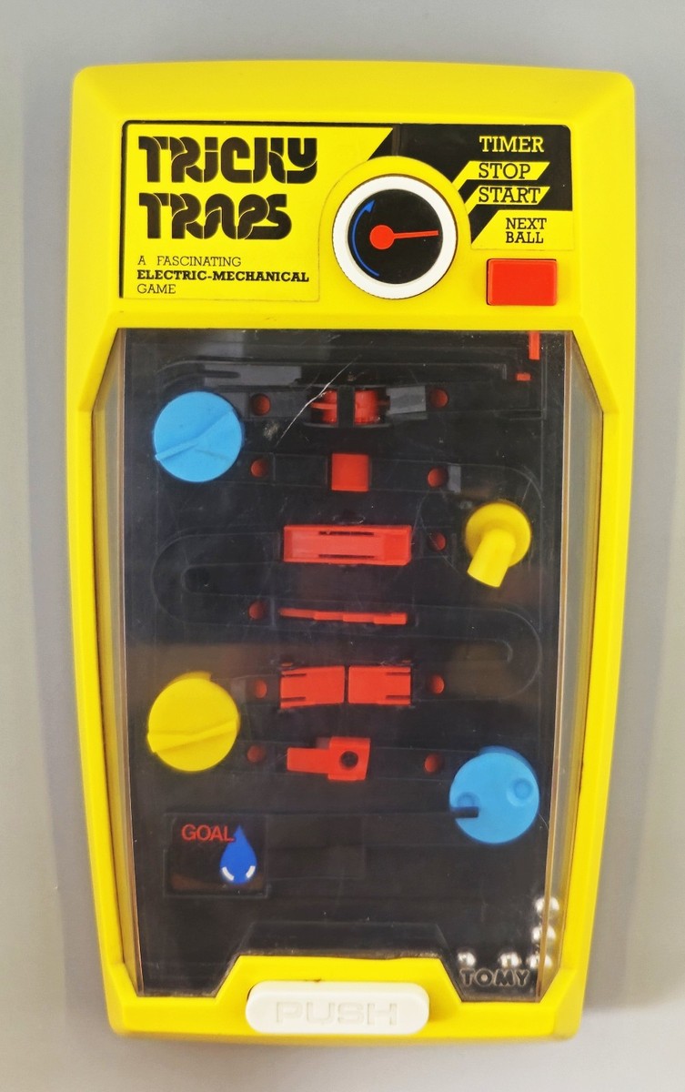 Vintage 1980s Tomy Tricky Traps Mechanical Game Skill Timer Ball