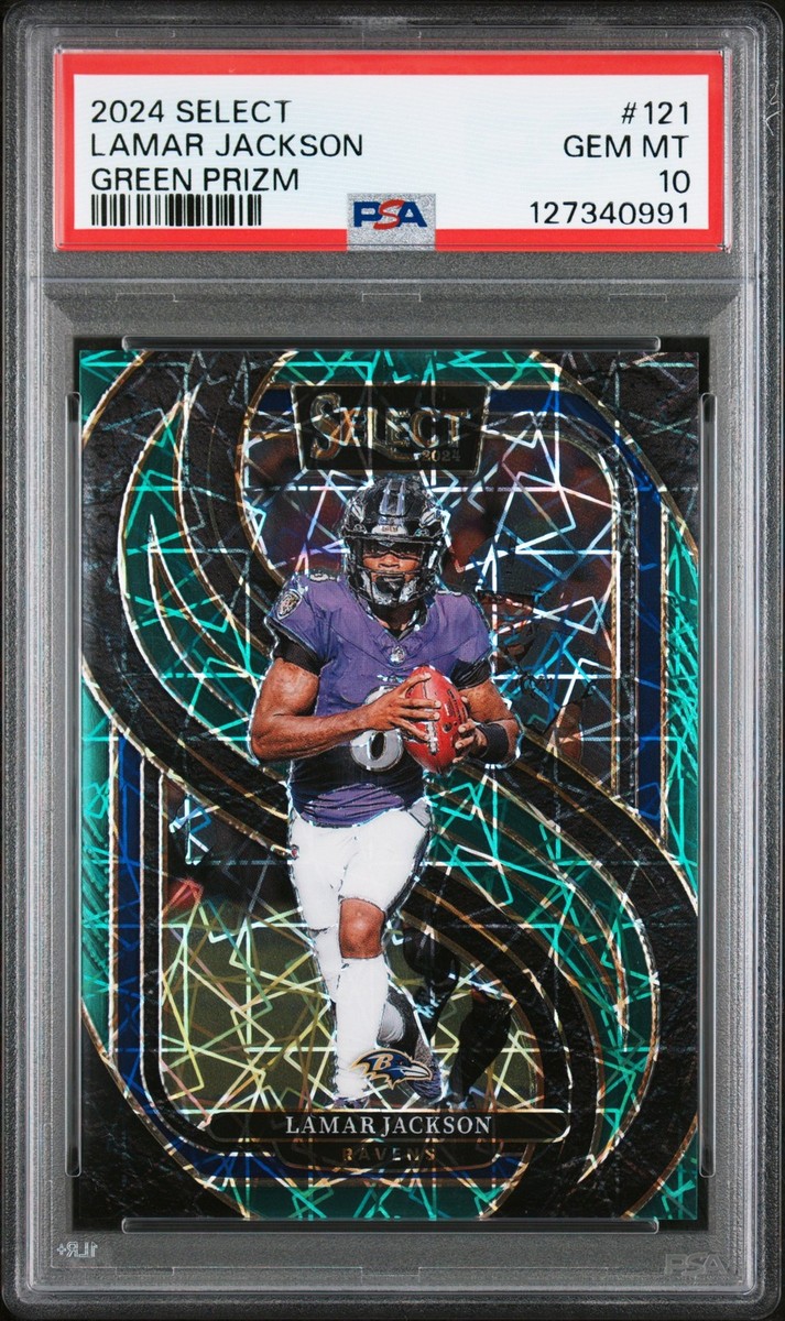 2024 Panini Select - Premier Level Lamar Jackson #121 Green Prizm