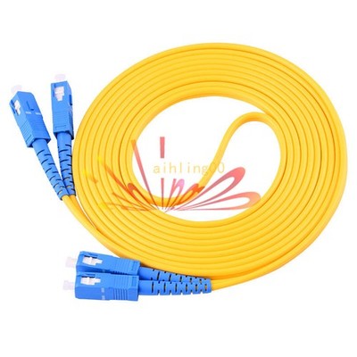 50M SC-SC UPC 9/125 Duplex Single-Mode Fiber Optic Patch Cord PVC Fiber Cable