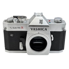 Yashica TL Electro X 35mm SLR Film Camera Body Silver Black Made in Japan Works