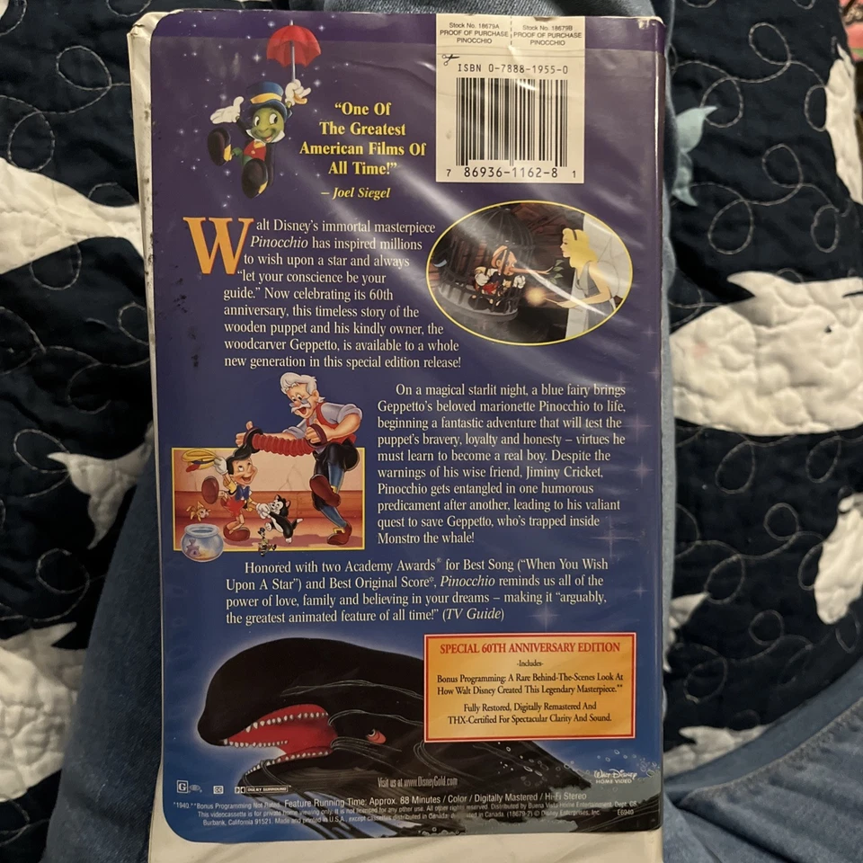 Walt Disney Gold Classic Collection VHS Pinocchio - Image 3 of 3