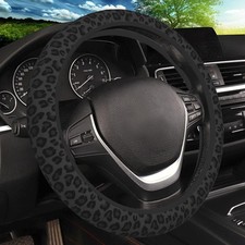 Leopard Print Elastic Steering Wheel Cover New