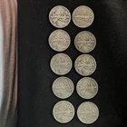 Walking Liberty half-dollars ~ 10 circulated coins 1936 1942 1944 1945 1943