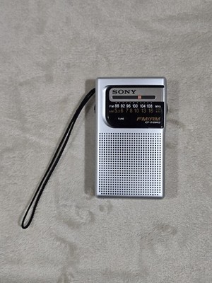 Vintage Sony ICF-S10MK2 Portable Pocket Radio AM/FM Silver Tested Working 
