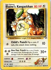 Blaine's Kangaskhan 36/132 Uncommon Gym Heroes Pokemon Unlimited Damaged on eBay