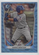 2014 Bowman Prospects Chrome Blue Wave Refractor Chris Bostick #BCP78 i6j