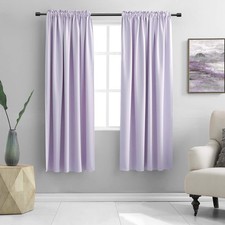 DONREN Lilac Light Purple Curtains for Girls Bedroom - Room Darkening Thermal In