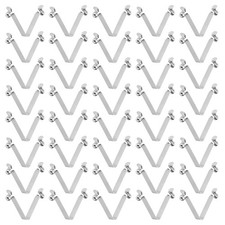 40pcs 5x6.5x35mm Double Button V-Shaped Paddle Snap Spring Clips Hollow Head