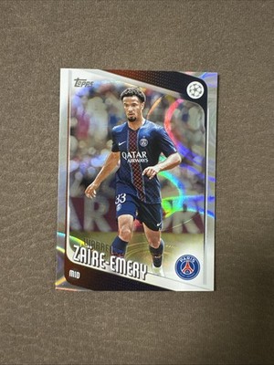 TOPPS UEFA UC FLAGSHIP 2025 2026 PSG WARREN ZAIRE EMERY PARALLEL RAIN DROPS