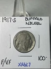 RARE DATE 1917 S BUFFALO NICKEL FINE/VERY FINE CONDITION VERY RARE COIN   XX627