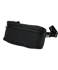 GUCCI 449182 GG Monogram Body Bag Cintura Marsupio Nero Unisex Usato