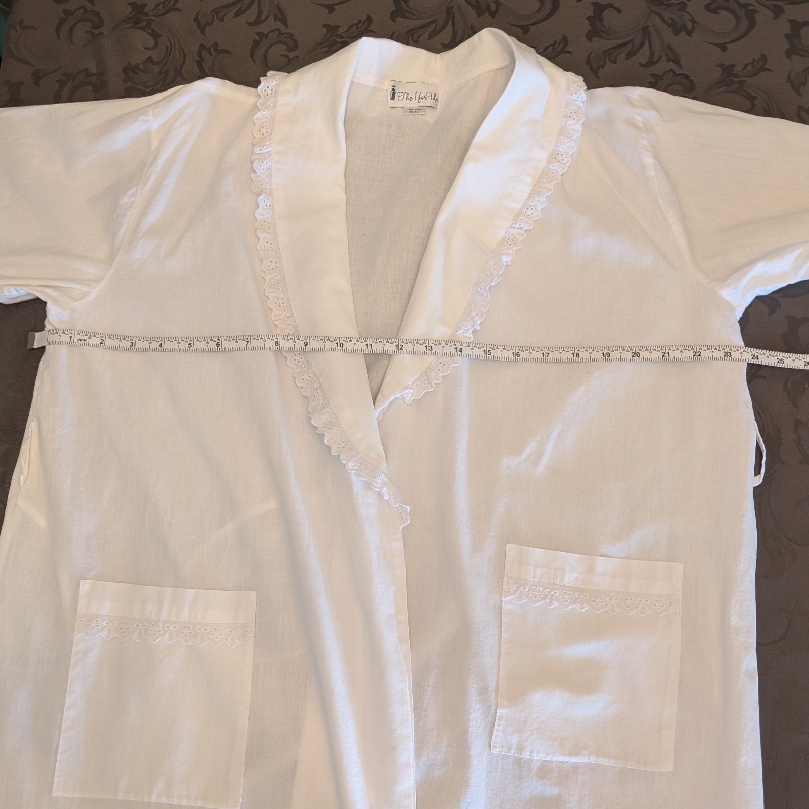 Cotton Victorian Nightgown and Robe Set White Size XL NWOT
