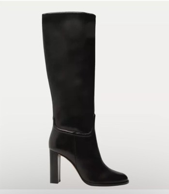 ALEXANDRE BIRMAN Womens Black Lauren Ttk 90 Leather Heeled Boots 38.5