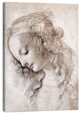 Leinwandbild Studie der Maria Magdalena - Leonardo da Vinci