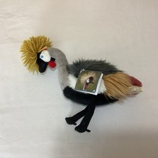 Jaag Grey Crowned Crane Plush 12