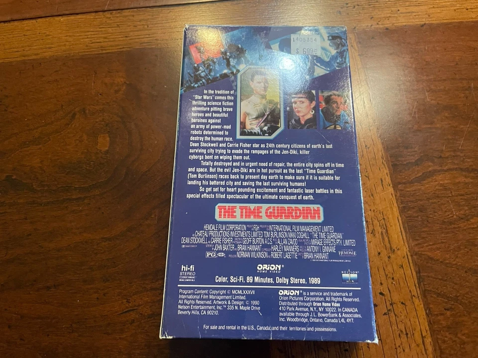 The Time Guardian VHS (1989 Nelson Entertainment) Sci-fi - Carrie Fisher - Image 2 of 3