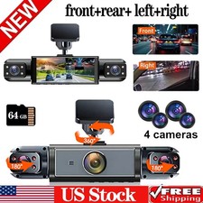 Car Dash Cam 4 Channel 360  Front Rear Inside Dash Cam FHD 1080P Car Camera 2025