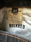 7 For All Mankind Jeans Mens 31x32.5 Black Denim Relaxed Button Fly Straight Leg — photo 6