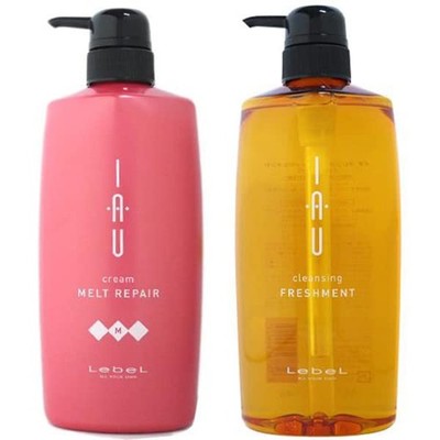 LebeL IAU Cleansing Freshment (Shampoo) 600ml & Io Cream Melt Repair Treatment 6