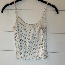 Brandy Melville White Floral Camisole size S EUC