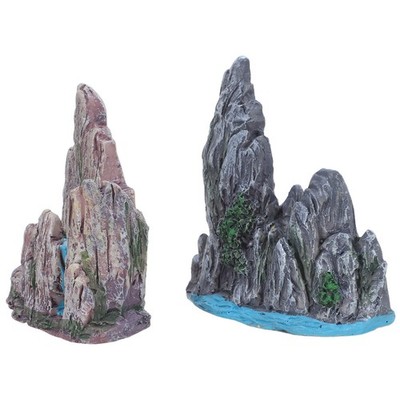 2 Pcs Aquariumdekor Krabbenversteck Landschafts-Aquariumdekorationen