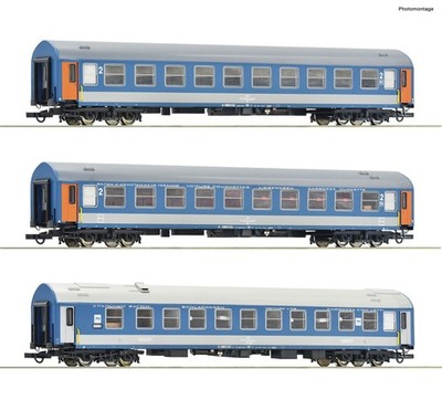 Roco 74188 Spur HO MAV Reisezugwagen Set D 374/375 3-teilig Epoche 4/5 NEU + OVP