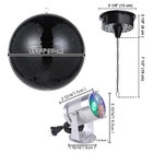 AplusChoice 16" Big Disco Ball w/ Motor and Light 6RPM Rotator & Spotlight Black — photo 4