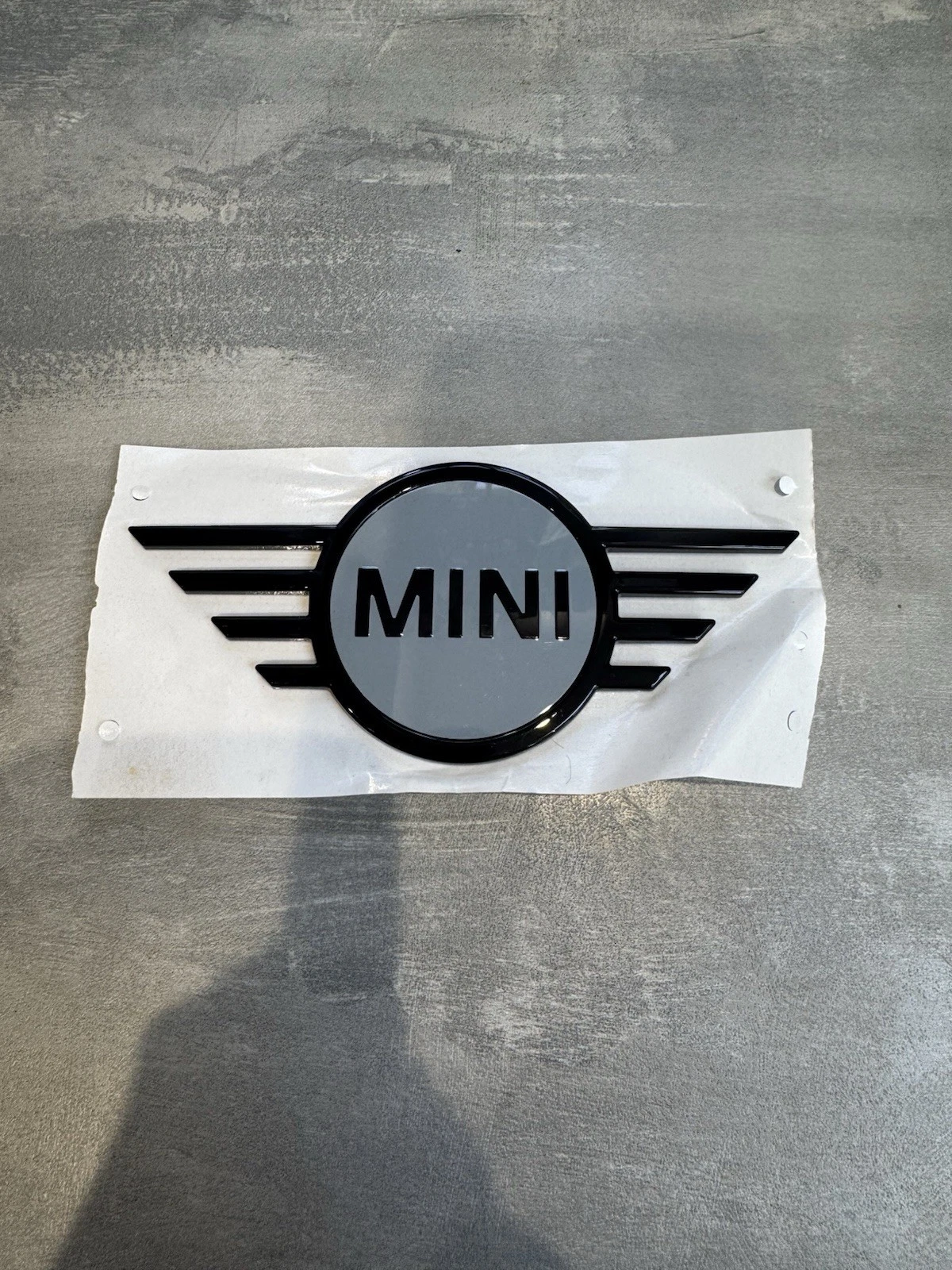 Original Mini Cooper F65 F66 F67 Grey & Black Emblem Badge 5114 5B4AF64 New