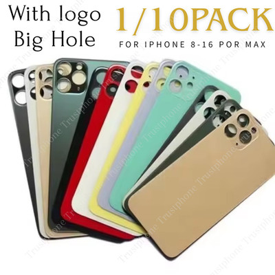 1/10x Lot Back Glass replacement Big hole For iPhoneXS 12 13 14 15 16 Rear Cover