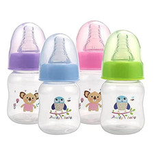 2Oz 60Ml 4-Pack Anti-Colic Baby Bottles for Newborns, Bpa-Free, Breastfeeding