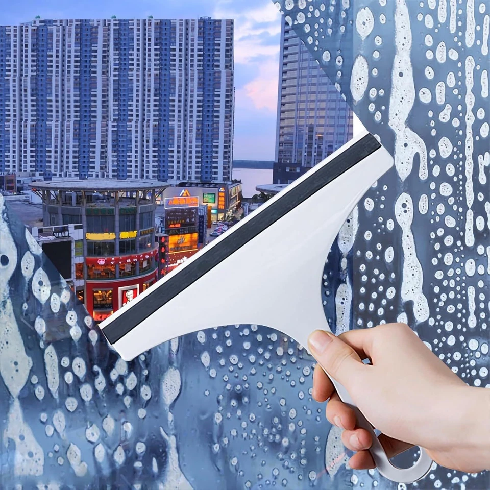 Glass Window Wiper Cleaner Bathroom Squeegee Car Mirror Scrub Cleaning Tool - Image 2 of 4