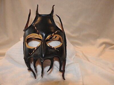 handmade leather masquerade costume larp Halloween Mardi Gras griffin griffon hippogriff Ginger Gryphon mask
