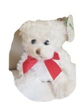 First Main Plush White Teddy Bear 7"