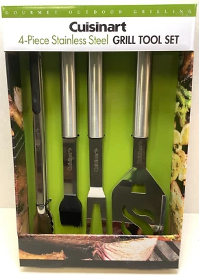 Cuisinart 4-Piece Stainless Steel Grill Tool Set, 🔥Hot Spring Deal🔥