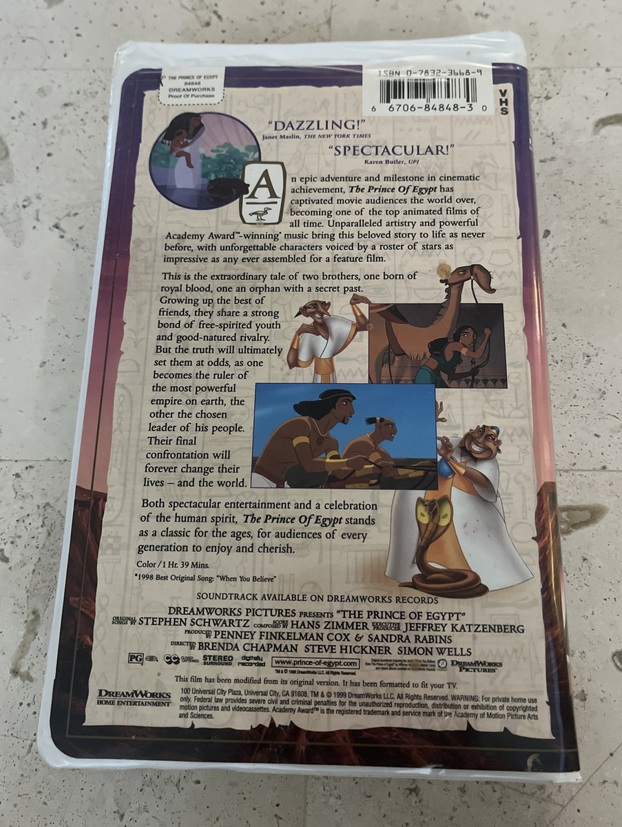 The Prince of Egypt (VHS, 1999, Clamshell) | eBay