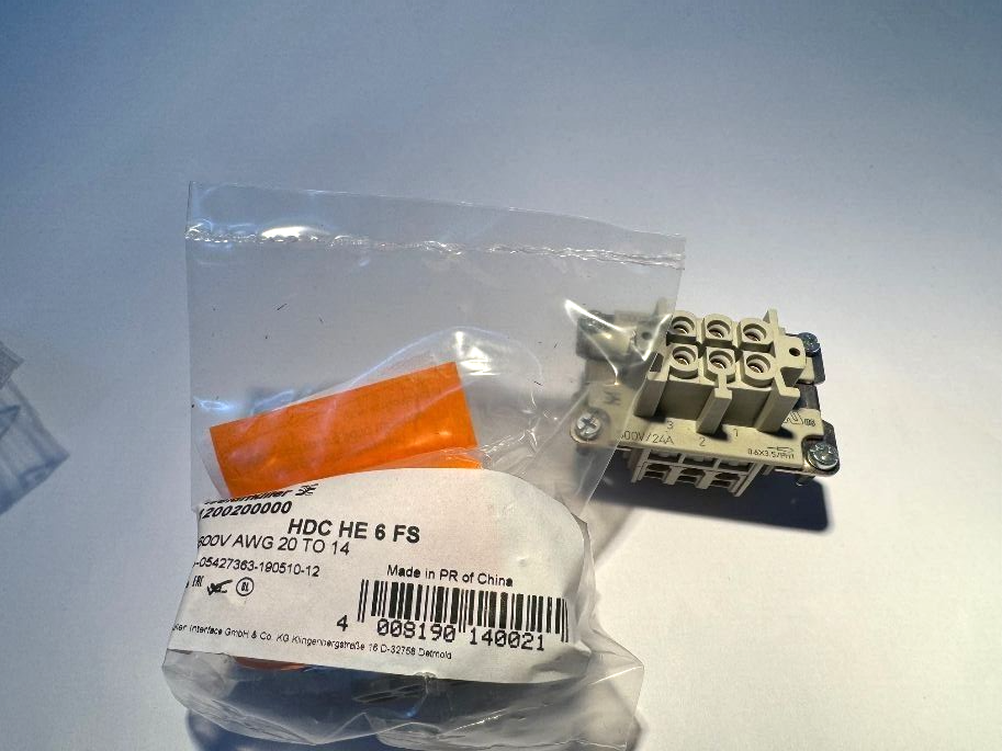 HDC HE 6 FS Weidmuller connector 1200200000