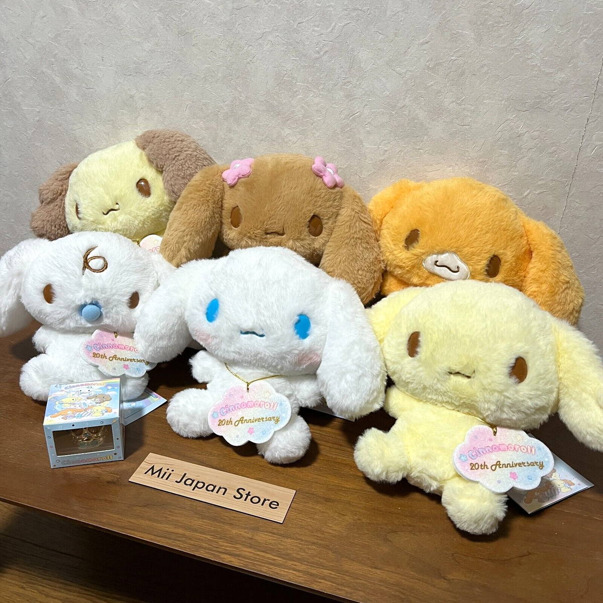 SANRIO Cinnamoroll 20th Anniversary life size Plush Doll & Crown