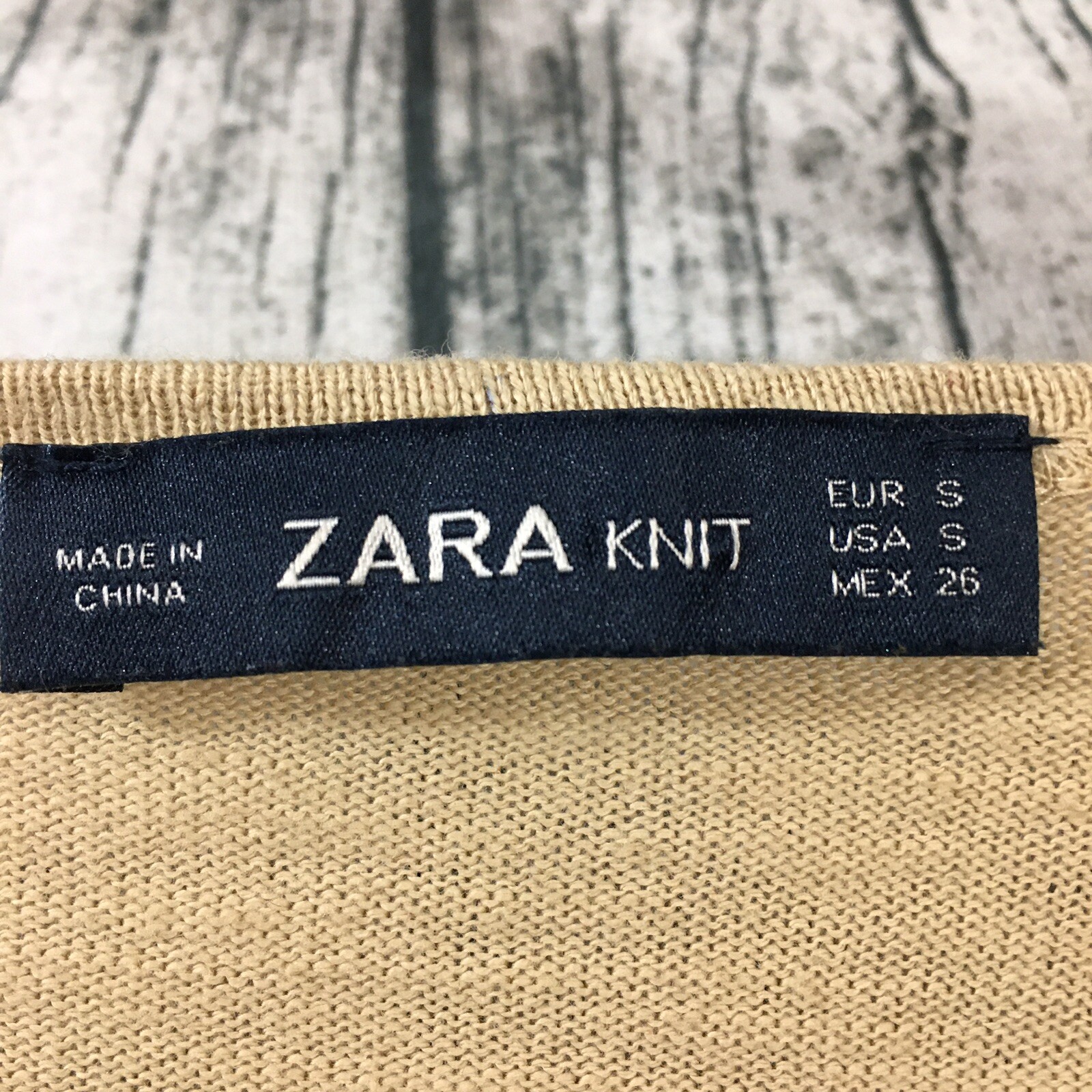 Zara Knit Womens Wrap Fit To Flare Dress S Small Beige Brown Floral Embroidered thumbnail 10