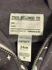 New Baby/Toddler Boy Size 24 Months CARTER'S Space Hooded Fleece Jacket Gray — photo 6