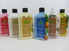 HEMPZ HERBAL BODY WASH, 6 DIFFERENT SCENTS, 17 OZ BOTTLES $17.95