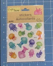 Happy Face Jellyfish  Epoxy 3D Stickers Planner Supply Craft Scrapbook Sea Life