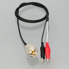 PL259 UHF to Crocodile 27mm Alligator Clip RG316 Oscilloscope Test Cable 3FT