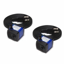 2 pcs 50 GPH Submersible Pump Aquarium Tank Powerhead Fountain Water Hydroponic