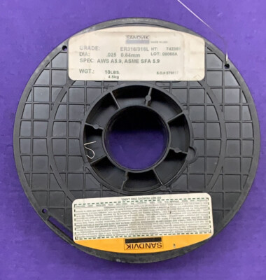 Weld Welding Wire Sandvik ER316/316L .025  10 lbs New Free Shipping