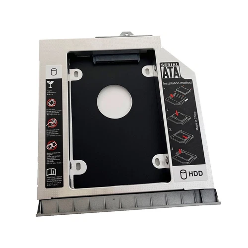 With Bezel 2nd HDD SSD Hard Drive Caddy for HP EliteBook 8460P 8460W 8470P 8470W