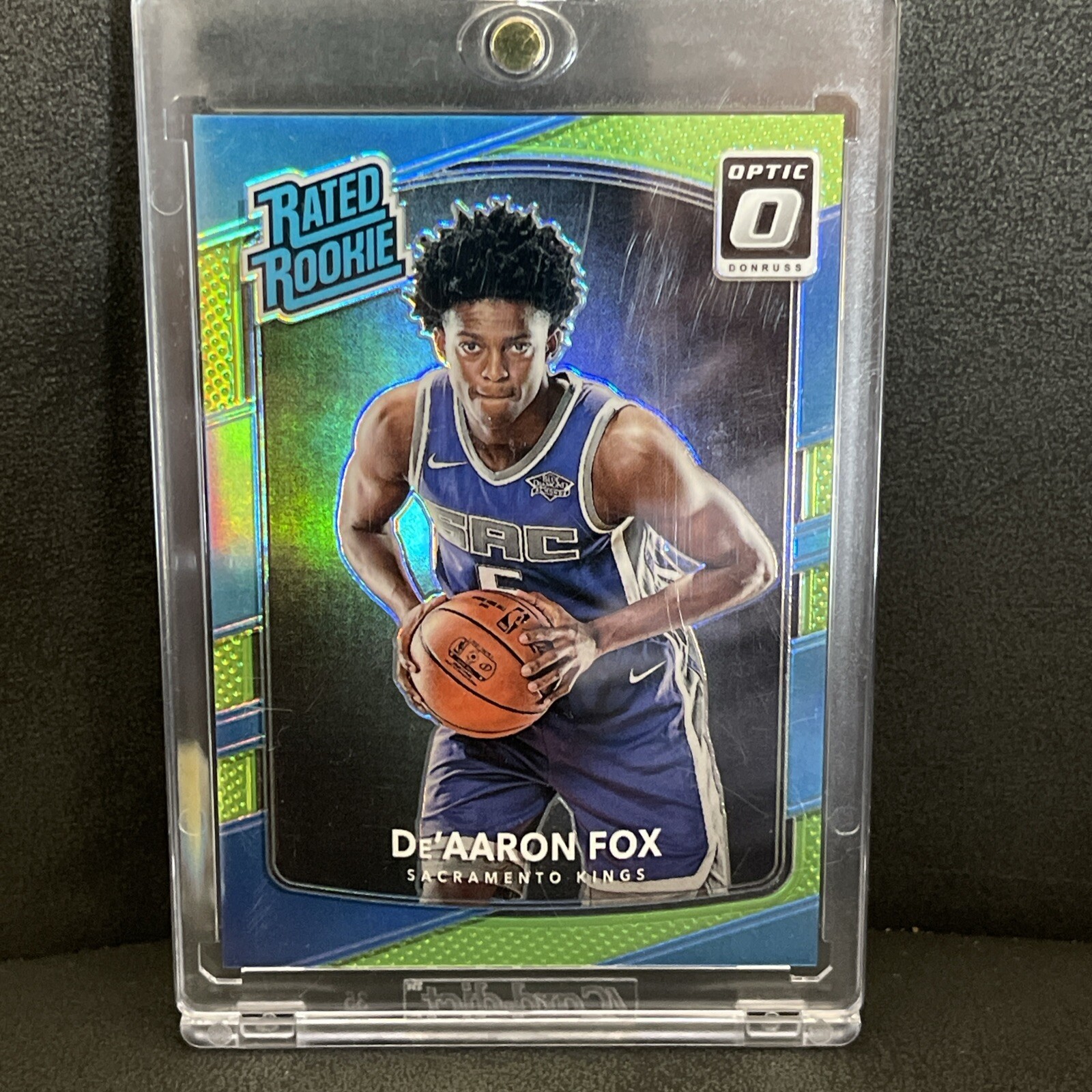 2017-18 Donruss Optic De'Aaron Fox #196 Lime Green Prizm Rookie RC /175