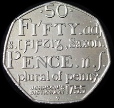 UK 50 Pence 2005 Elizabeth II Johnson