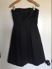NWT WHITE HOUSE BLACK MARKET SILK STRAPLESS PLEATED COCKTAIL DRESS, Sz 2, $148