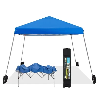 HOME-OFFICE 12x12'Pop Up Canopy Outdoor Foldable Slant leg Wedding Party Tent with 4 Sandbag